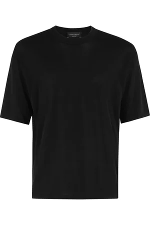 Roberto Collina Tops, Heren, Zwart, M, Comfortabele pasvorm ronde hals trui