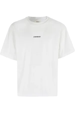 A PAPER KID Tops, Heren, Wit, L, Katoen, Casual Katoenen T-Shirt