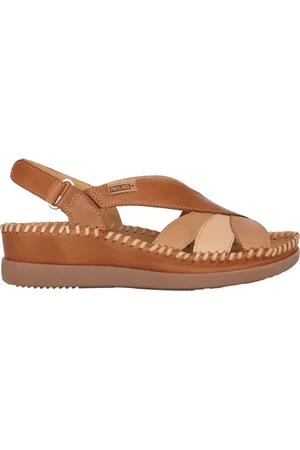 Pikolinos Schoenen, Dames, Bruin, 41 EU, Suède, Bruine damessandaal - Cadaques stijl