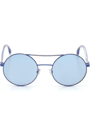 Jimmy Choo Pre-owned, Dames, Blauw, ONE Size, Pre-owned Metal sunglasses