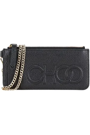 Jimmy Choo Pre-owned, Dames, Zwart, ONE Size, Leer, Tweedehands leren portemonnees