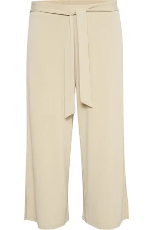 Kaffe Broeken, Dames, , XL, Cropped Loose Fit Broek Veergrijs