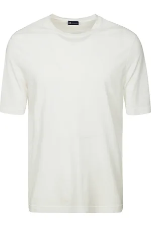 FILIPPO DE LAURENTIIS Tops, Heren, Wit, XL, Katoen, Witte Katoenen T-shirt Korte Mouwen