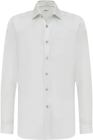 Kiton Overhemden, Heren, Wit, S, Katoen, Luxe Katoenen Overhemd