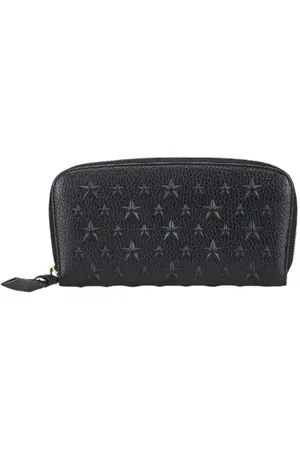 Jimmy Choo Pre-owned, Dames, Zwart, ONE Size, Leer, Tweedehands leren portemonnees