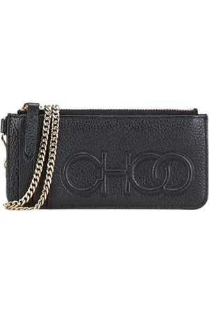 Jimmy Choo Pre-owned, Dames, Zwart, ONE Size, Leer, Tweedehands leren portemonnees