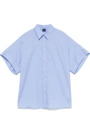 FAY Blouses & Shirts, Dames, Blauw, XS, Katoen, Blauw Katoenen Overhemd Elegantie Veelzijdigheid
