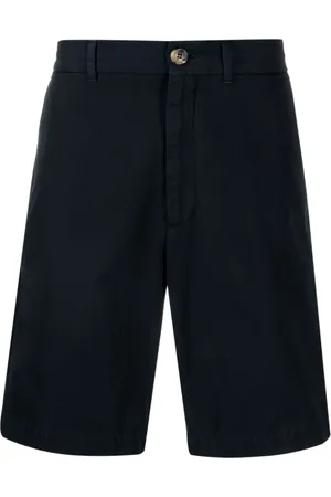 Brunello Cucinelli Korte broeken, Heren, Blauw, XL, Katoen, Twisted Cotton Gabardine Shorts