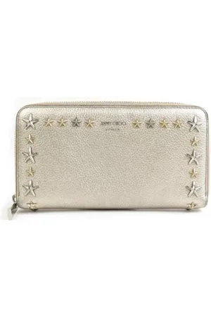 Jimmy Choo Pre-owned, Dames, Geel, ONE Size, Leer, Tweedehands leren portemonnees