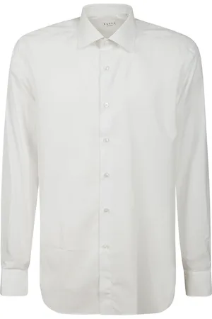 Xacus Overhemden, Heren, Wit, XL, Katoen, Witte Katoenen Ceremonie Overhemd met Kraag