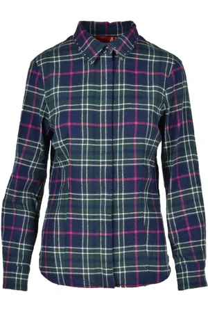 Max&Co. Blouses & Shirts, Dames, Blauw, S, Polyester, Blauw geruite overhemd met lange mouwen
