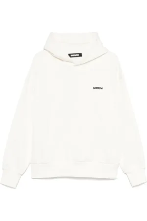 BARROW Sweatshirts & Hoodies, Heren, Wit, XL, Katoen, Witte Hoodie met Print en Logo