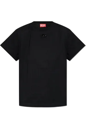 Diesel Tops, Dames, Zwart, L, Katoen, T-shirt T-Marey