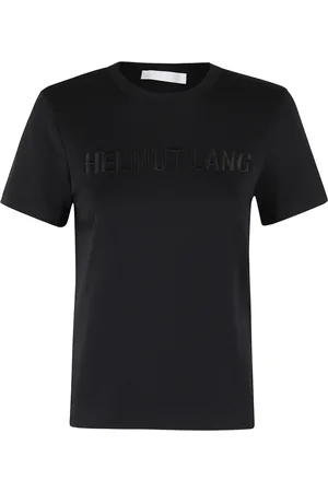 Helmut Lang Tops, Dames, Zwart, S, Slim Logo T-shirt