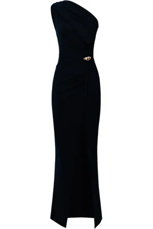 Elisabetta Franchi Kleedjes, Dames, Zwart, XL, Elegante Avond Jersey Jurk