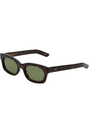 Retrosuperfuture Accessoires, Heren, Bruin, ONE Size, Moderne Klassieke Ovale Zonnebril Ambos
