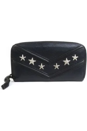 Jimmy Choo Pre-owned, Dames, Zwart, ONE Size, Leer, Tweedehands leren portemonnees