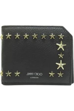 Jimmy Choo Pre-owned, Dames, Zwart, ONE Size, Leer, Tweedehands leren portemonnees