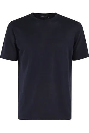 Roberto Collina Tops, Heren, Blauw, M, Tubular Bottom Crew Neck Sweater