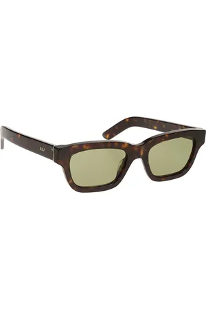 Retrosuperfuture Accessoires, Heren, Bruin, ONE Size, Havana Groene Zonnebril voor Stijl Upgrade
