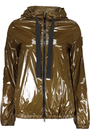 HERNO Jassen, Dames, Bruin, XS, Katoen, Capuchon Technische Stof Jas