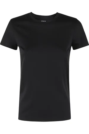Vince Tops, Dames, Zwart, M, Klassieke Crewneck Sweater