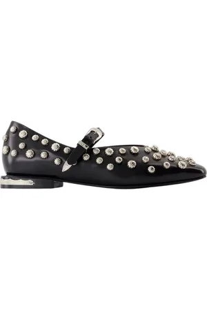 TOGA PULLA Schoenen, Dames, Zwart, 38 EU, Leer, Zwarte Leren Ballerina