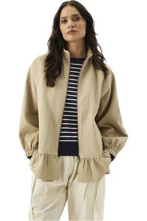 In Front Jassen, Dames, , 2Xl, Elegante Sand Blazer Jas