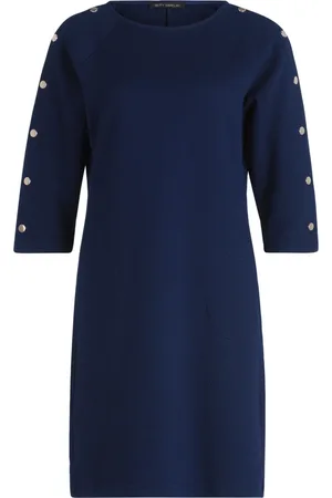 Betty Barclay Kleedjes, Dames, Blauw, 4Xl, Casual jurk met knopen