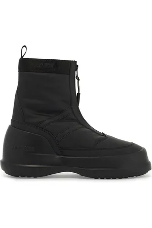 Moon Boot Schoenen, Heren, Zwart, 41 EU, Nylon, Chunky Zip Boots met voorrits