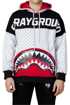 Sprayground Sweatshirts & Hoodies, Heren, Wit, L, Katoen, Hoodie met Kangoeroezak