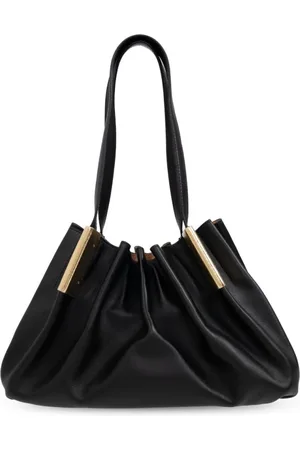 ULLA JOHNSON Tassen, Dames, Zwart, ONE Size, Leer, Gerimpelde Mini Tote Tas