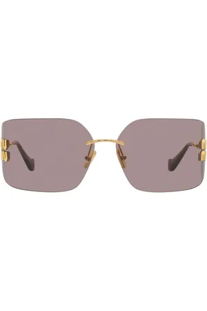 Miu Miu Accessoires, Dames, Geel, ONE Size, Runway Zonnebrillen