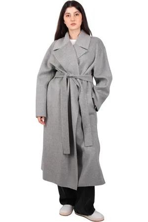 Max Mara Mantels, Dames, Grijs, 3Xs, Lichtgrijze Mantel Olanda
