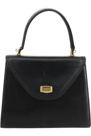 Bally Pre-owned, Dames, Zwart, ONE Size, Leer, Tweedehands leren handtassen