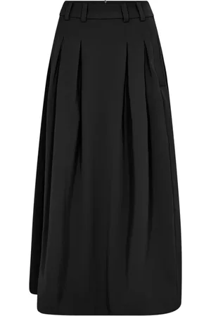Co`Couture Rokken, Dames, Zwart, XS, Polyester, Plooirok met riemlussen