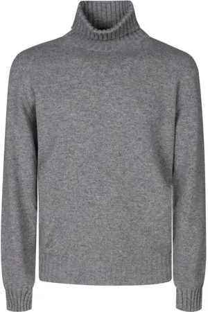 FILIPPO DE LAURENTIIS Truien, Heren, Grijs, 2Xl, Wol, Wol-Kasjmier trui met hoge hals