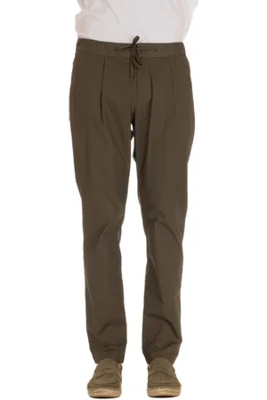 HERNO Broeken, Heren, Groen, L, Katoen, Slim Fit Broek