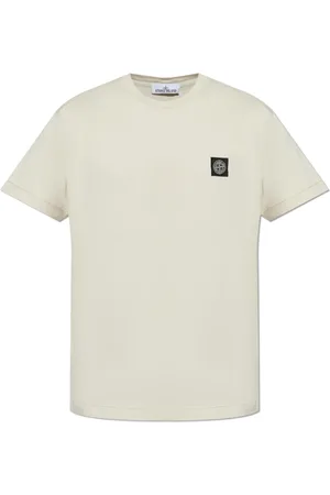 Stone Island Tops, Heren, Groen, 2Xl, Katoen, T-shirt met Logo