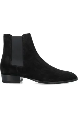 Saint Laurent Schoenen, Heren, Zwart, 42 EU, Leer, Wyatt Chelsea Boots
