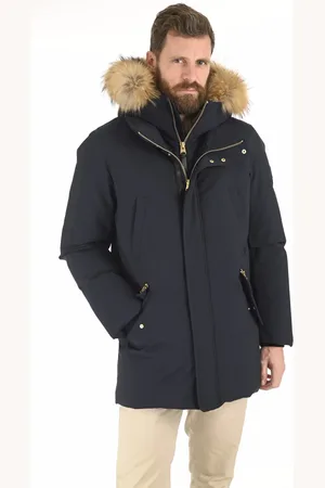 Mackage Jassen, Heren, Blauw, XS, Polyester, Marine Parka Edward