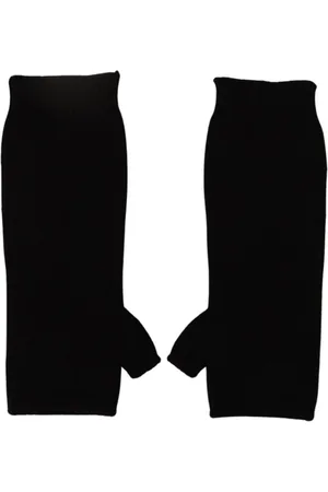 Dolce & Gabbana Accessoires, Dames, Zwart, 8 IN, Kasjmier, Elegante Zwarte Fingerloze Kasjmier Handschoenen