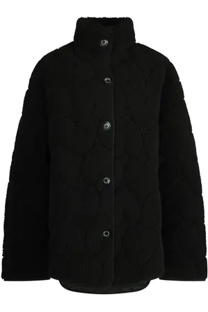 Fabienne Chapot Jassen, Dames, Zwart, M/L, Polyester, Zwarte Teddyjas met Hartjesprint