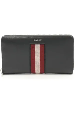 Bally Pre-owned, Heren, Zwart, ONE Size, Leer, Tweedehands leren portemonnees