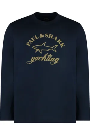 Paul & Shark Tops, Heren, Blauw, S, Katoen, Longsleeve T-shirt