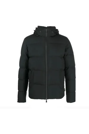 HERNO Jassen, Heren, Zwart, L, Zwarte Gore-Tex Infinium Windstopper Bomberjack