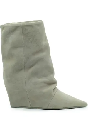 vic matiè Schoenen, Dames, , 37 1/2 EU, Leer, Minimalistische buis enkellaars Cocoon in ivoor
