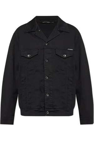 Dolce & Gabbana Jassen, Heren, Zwart, M, Denim, Denim jas