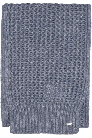 HERNO Accessoires, Dames, Blauw, ONE Size, Wol, Avion Alpaca wollen sjaal