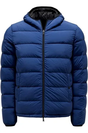 HERNO Jassen, Heren, Blauw, M, Reversibele Ripstop Jagersjas